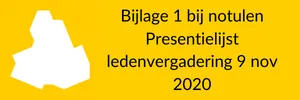 Bijlage 1 bij notulen -presentielijst ledenvergadering 9 november 2020