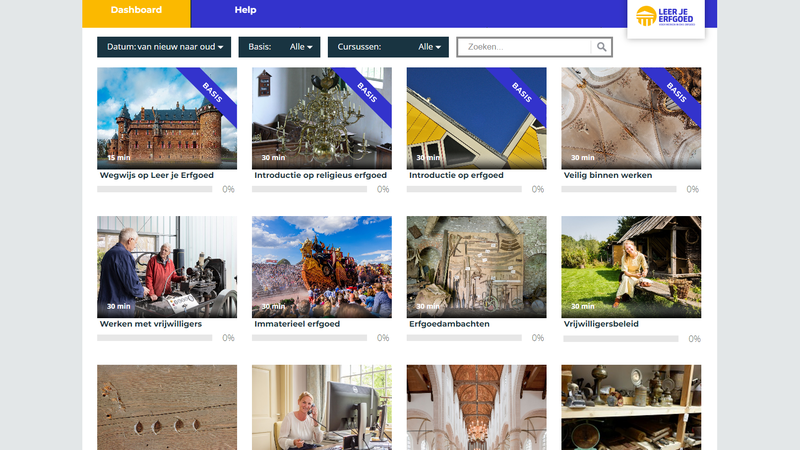 Verdieping voor erfgoedvrijwilligers met gratis online trainingen
