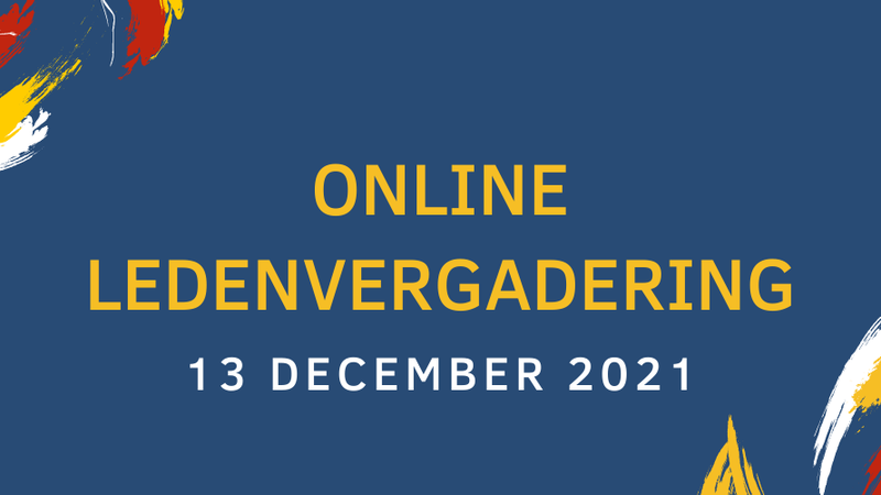 Online ledenvergadering op 13 december 2021